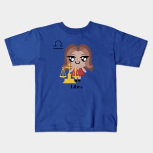 Libra Cute Zodiac Sign Kids T-Shirt